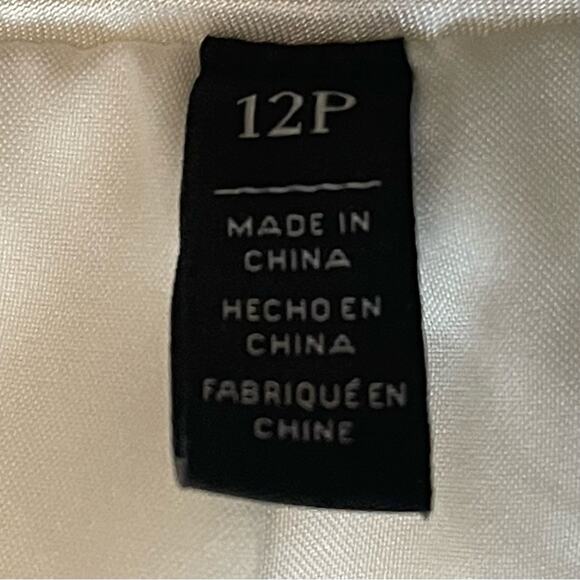 White House Black Market Woven Winter White Short Blazer Jacket NWOT Size 12P - Picture 10 of 15